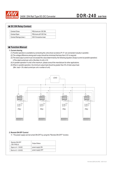Mean Well DDR-240C-24 240W DIN Ray Sistem Yalıtılmış DC/DC Dönüştürücü - Thumbnail