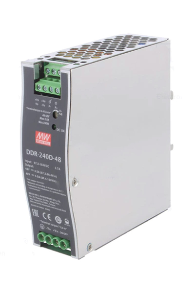 Mean Well DDR-240D-48 48V DC 5A Ultra İnce Endüstriyel DIN Ray Dönüştürücü