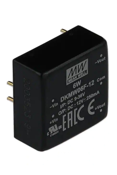 Mean Well DKMW06F-12 6W 9-36VDC +-12VDC 250mA DIP Regüleli Çift Çıkışlı İzole Dönüştürücü