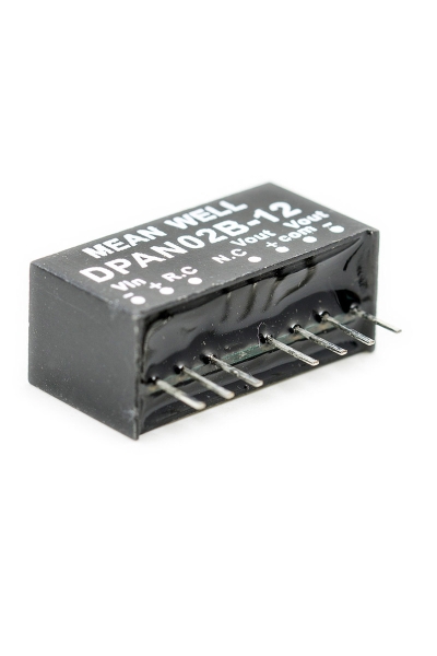 Mean Well DPAN02B-12 2W 18-36VDC +-12VDC 83mA Regüleli Çift Çıkışlı İzole Dönüştürücü