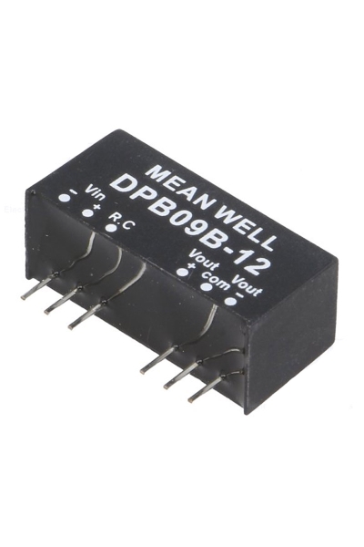 Mean Well DPB09B-12 9W 18-36VDC +-12VDC 375mA SIP Regüleli Çift Çıkışlı İzole Dönüştürücü