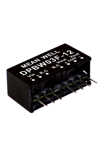 Mean Well DPBW03F-12 3W 9-36VDC +-12VDC 125mA Regüleli Çift Çıkışlı İzole Dönüştürücü