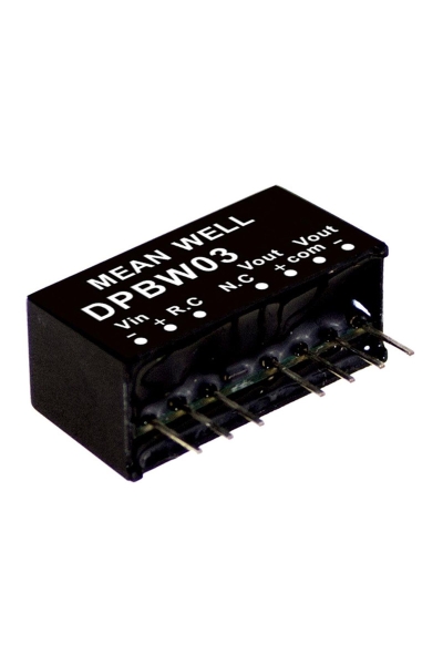 Mean Well DPBW03G-12 3W 18-75VDC +-12VDC 125mA Regüleli Çift Çıkışlı İzole Dönüştürücü
