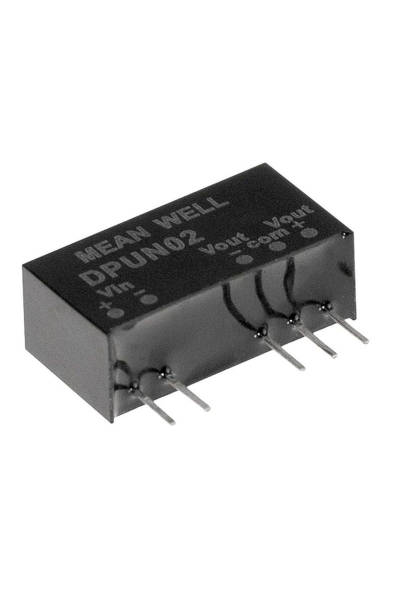 Mean Well DPUN02N-12 2W 21.6-26.4VDC +-12VDC +-8-84mA SIP Regülesiz Çift Çıkışlı İzole Dönüştürücü
