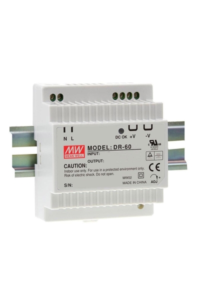 Mean Well - Mean Well DR-60-24 60W Endüstriyel DIN Ray Güç Kaynağı