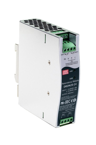 Mean Well DRDN20-24 24V DC 20A DIN Ray Güç Yedekleme Modülü