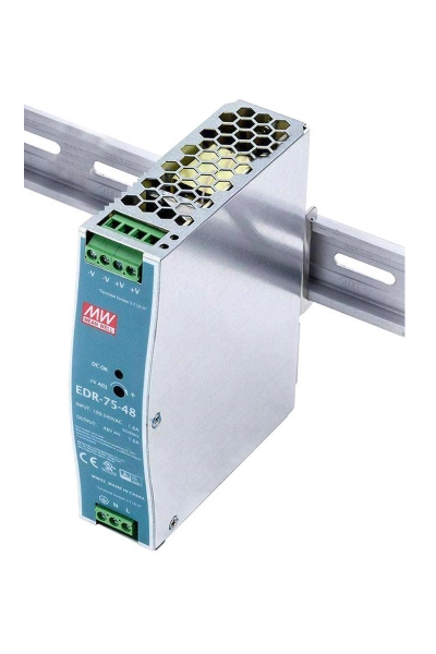 Mean Well - Mean Well EDR-75-48 75W 48V 1.6V Ray Montaj Led Sürücü