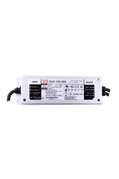 Mean Well - Mean Well ELG-100-36B-3Y 36V DC 2.66A AC-DC Tek Çıkışlı Led Sürücü