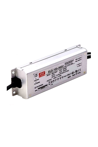 Mean Well - Mean Well ELG-100-36D2-3Y 36V DC 2.66A Karma Mod AC-DC Tek Çıkışlı Led Sürücü