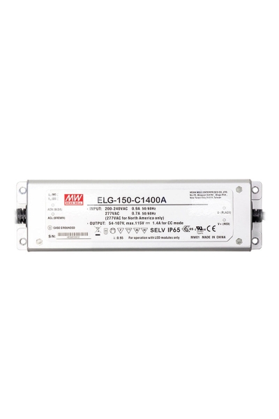Mean Well ELG-150-C1400A-3Y 150W 107V DC 1.4A PFCli Tek Çıkışlı Led Sürücü