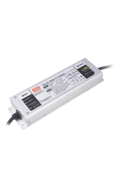 Mean Well ELG-200-C1050A-3Y 190V DC 1.05A PFCli AC-DC Tek Çıkışlı Led Sürücü Mean Well ELG-200-C1050A-3Y 190V DC 1.05A PFCli AC-DC Tek Çıkışlı Led Sürücü