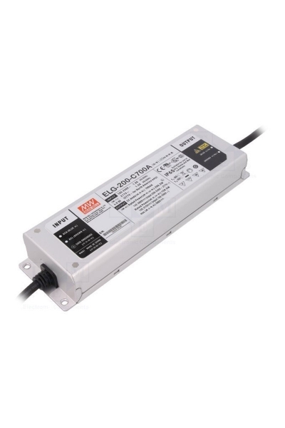 Mean Well ELG-200-C700A-3Y 286V DC 0.7A PFCli AC-DC Tek Çıkışlı Led Sürücü Mean Well ELG-200-C700A-3Y 286V DC 0.7A PFCli AC-DC Tek Çıkışlı Led Sürücü