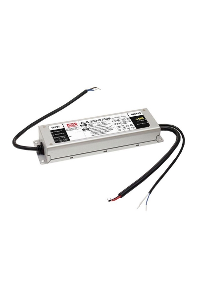 Mean Well ELG-200-C700B-3Y 286V DC 0.7A PFCli AC-DC Tek Çıkışlı Led Sürücü Mean Well ELG-200-C700B-3Y 286V DC 0.7A PFCli AC-DC Tek Çıkışlı Led Sürücü