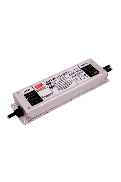 Mean Well ELG-200-C700D2-3Y 286V DC 0.7A PFCli AC-DC Tek Çıkışlı Led Sürücü