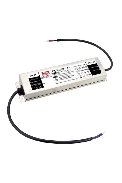 Mean Well ELG-240-24A-3Y 24V DC 10A Karma Mod AC-DC Tek Çıkışlı Led Sürücü Mean Well ELG-240-24A-3Y 24V DC 10A Karma Mod AC-DC Tek Çıkışlı Led Sürücü
