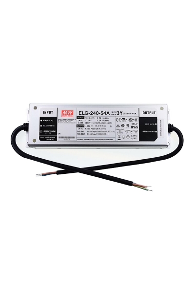 Mean Well ELG-240-54A-3Y 54V DC 4.45A Karma Mod AC-DC Tek Çıkışlı Led Sürücü