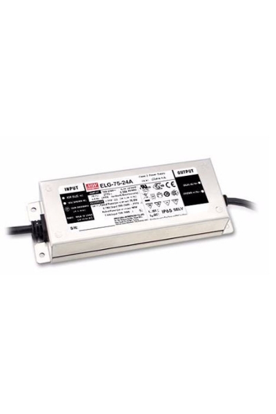 Mean Well ELG-75-24A-3Y 24V DC 3.15A Sabit Akım PFCli AC-DC Tek Çıkışlı Led Sürücü