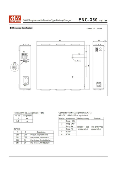 Mean Well ENC-360-24 360W Programlanabilir Desktop Tipi Akü Şarj Cihazı - Thumbnail