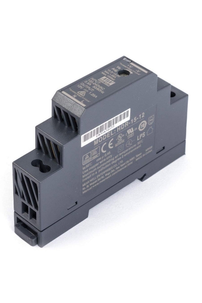 Mean Well - Mean Well HDR-15-12 15W Yeni Seri Ray Montaj