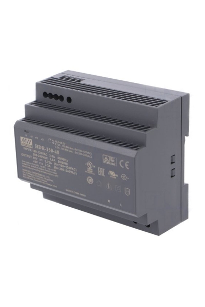 Mean Well HDR-150-48 153W 48VDC 3.2A 85-264VAC Ray Montajlı Power Supply