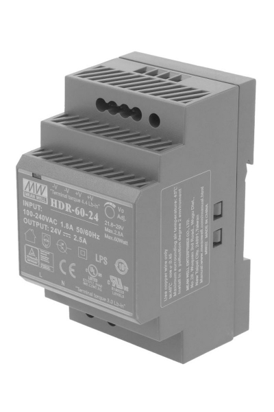 Mean Well - Mean Well HDR-60-24 60W 24V 2.5A Ray Montaj