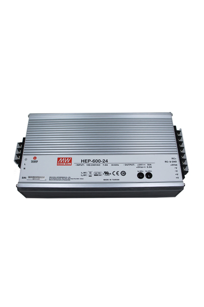 Mean Well HEP-600-24 600W 24VDC 25A IP68 Fansız Tek Çıkışlı Endüstriyel Power Supply