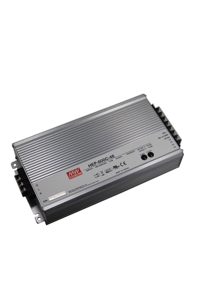 Mean Well HEP-600C-48 600W Tek Çıkışlı Üç kademeli Akü Şarj Cihazı