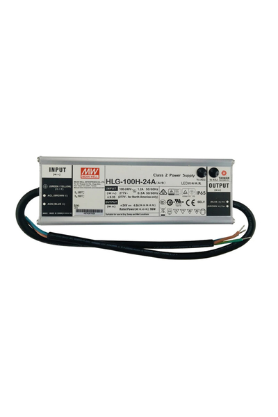 Mean Well HLG-100H-24A 24V 4A Dahili PFC Karma Mod AC-DC Tek Çıkışlı Led Sürücü