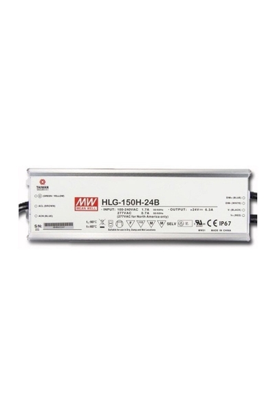 Mean Well HLG-150H-24B 151.2W 24V 6.3A Led Sürücü