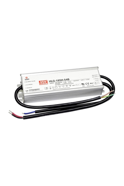 Mean Well HLG-185H-54B 185W Sabit Voltaj Tek Çıkışlı LED Sürücü
