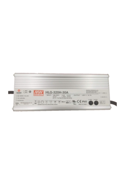 Mean Well HLG-320H-30A 320W Sabit Voltaj Tek Çıkışlı LED Sürücü