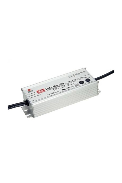 Mean Well - Mean Well HLG-40H-36A 40W Sabit Voltaj Tek Çıkışlı LED Sürücü