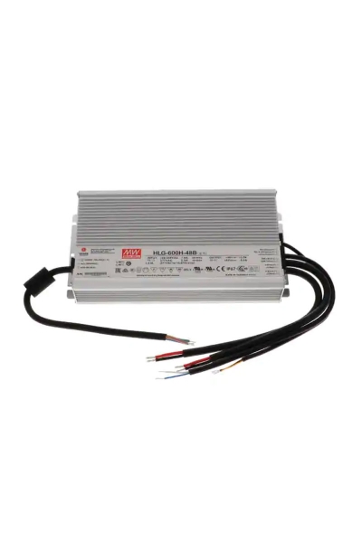 Mean Well HLG-600H-48B 600W Sabit Voltaj Tek Çıkışlı LED Sürücü