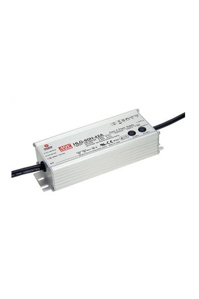 Mean Well - Mean Well HLG-60H-42A 60W Sabit Voltaj Tek Çıkışlı LED Sürücü
