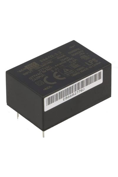Mean Well IRM-02-3.3 3.3V DC 0.6A Tek Çıkışlı Kapsüllü Güç Kaynağı