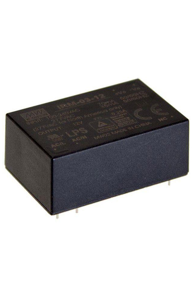 Mean Well IRM-03-15 15V DC 0.2A Tek Çıkışlı Kapsüllü Güç Kaynağı
