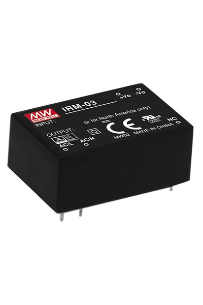 Mean Well IRM-03-9 9V DC 0.333A Tek Çıkışlı Kapsüllü Güç Kaynağı