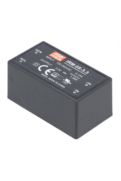 Mean Well IRM-05-3.3 5W 3.3V DC 1.25A Tek Çıkışlı Kapsüllü Güç Kaynağı