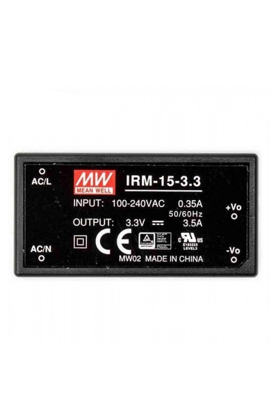 Mean Well - Mean Well IRM-15-3.3 15W Tek Çıkışlı Kapsüllenmiş Güç Kaynağı