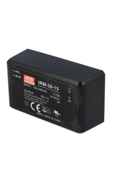 Mean Well - Mean Well IRM-30-15 30W Tek Çıkışlı Kapsüllenmiş Güç Kaynağı