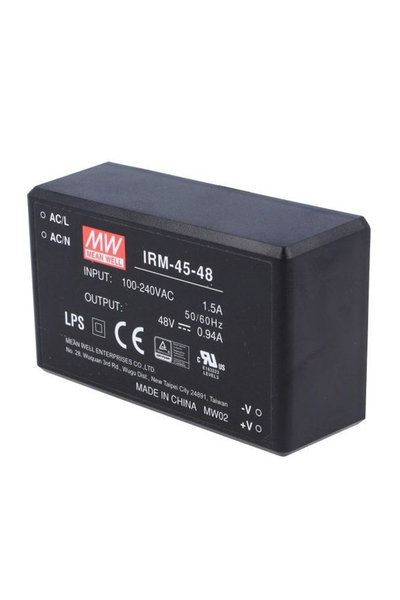 Mean Well IRM-45-48 45W 48VDC 0.94A 85-264VAC Tek Çıkışlı Kapsüllü Power Supply
