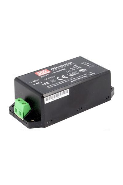 Mean Well IRM-60-24-ST 24V DC 2.5A AC-DC Tek Çıkışlı Kapsüllü Güç Kaynağı