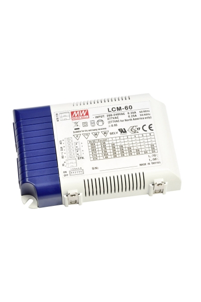 Mean Well LCM-60 60.3W 2V-90V/2V-42V 500-1400mA Sürücü