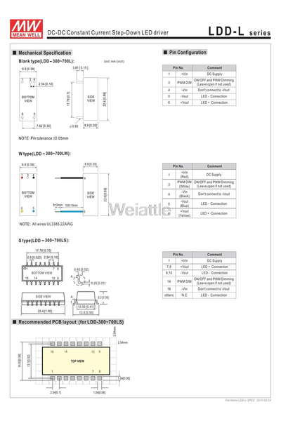Mean Well LDD-1000L 24W Sabit Akım LED Sürücü - Thumbnail