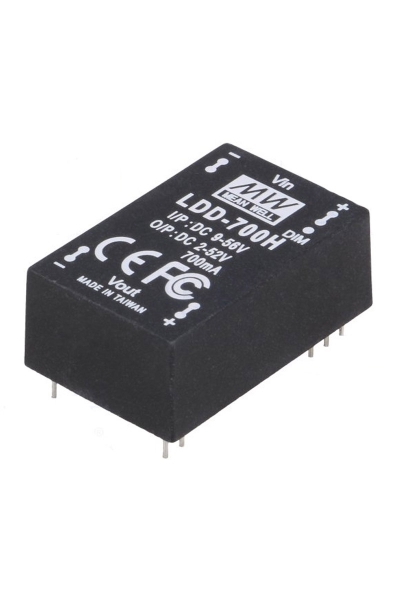 Mean Well LDD-700H 2-52V/9-56Vdc 700mA DC-DC Led Sürücü Mean Well LDD-700H 2-52V/9-56Vdc 700mA DC-DC Led Sürücü