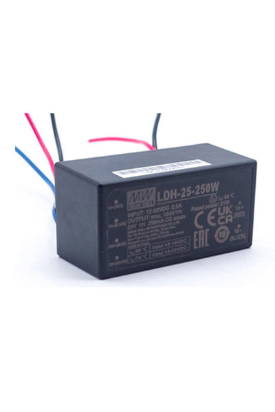 Mean Well - Mean Well LDH-25-250 84V DC 0.25A Sabit Akım DC-DC Led Sürücü Mean Well - Mean Well LDH-25-250 84V DC 0.25A Sabit Akım DC-DC Led Sürücü