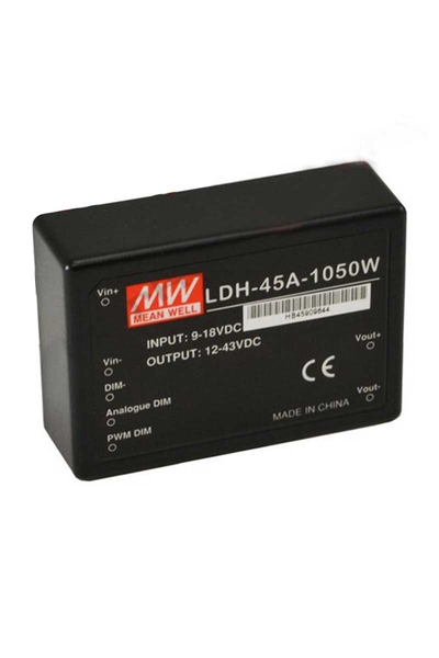 Mean Well - Mean Well LDH-45A-1050W-DA 43V DC 1.05A DALI Sabit Akım DC-DC Led Sürücü Mean Well - Mean Well LDH-45A-1050W-DA 43V DC 1.05A DALI Sabit Akım DC-DC Led Sürücü