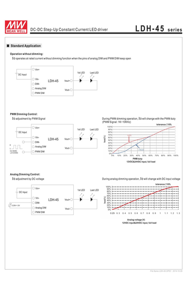 Mean Well LDH-45B-1050W 45W Sabit Akım LED Sürücü - Thumbnail