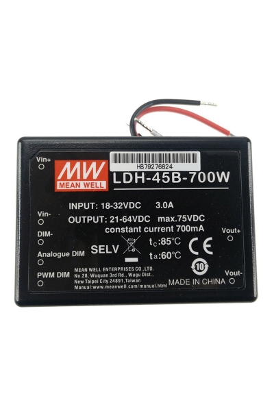 Mean Well - Mean Well LDH-45B-700W 45W Sabit Akım LED Sürücü