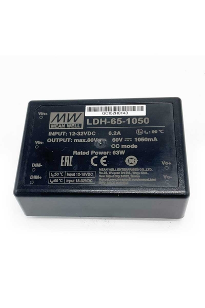 Mean Well LDH-65-1050W 60V 1.05A Sabit Akım DC-DC Led Sürücü - Thumbnail